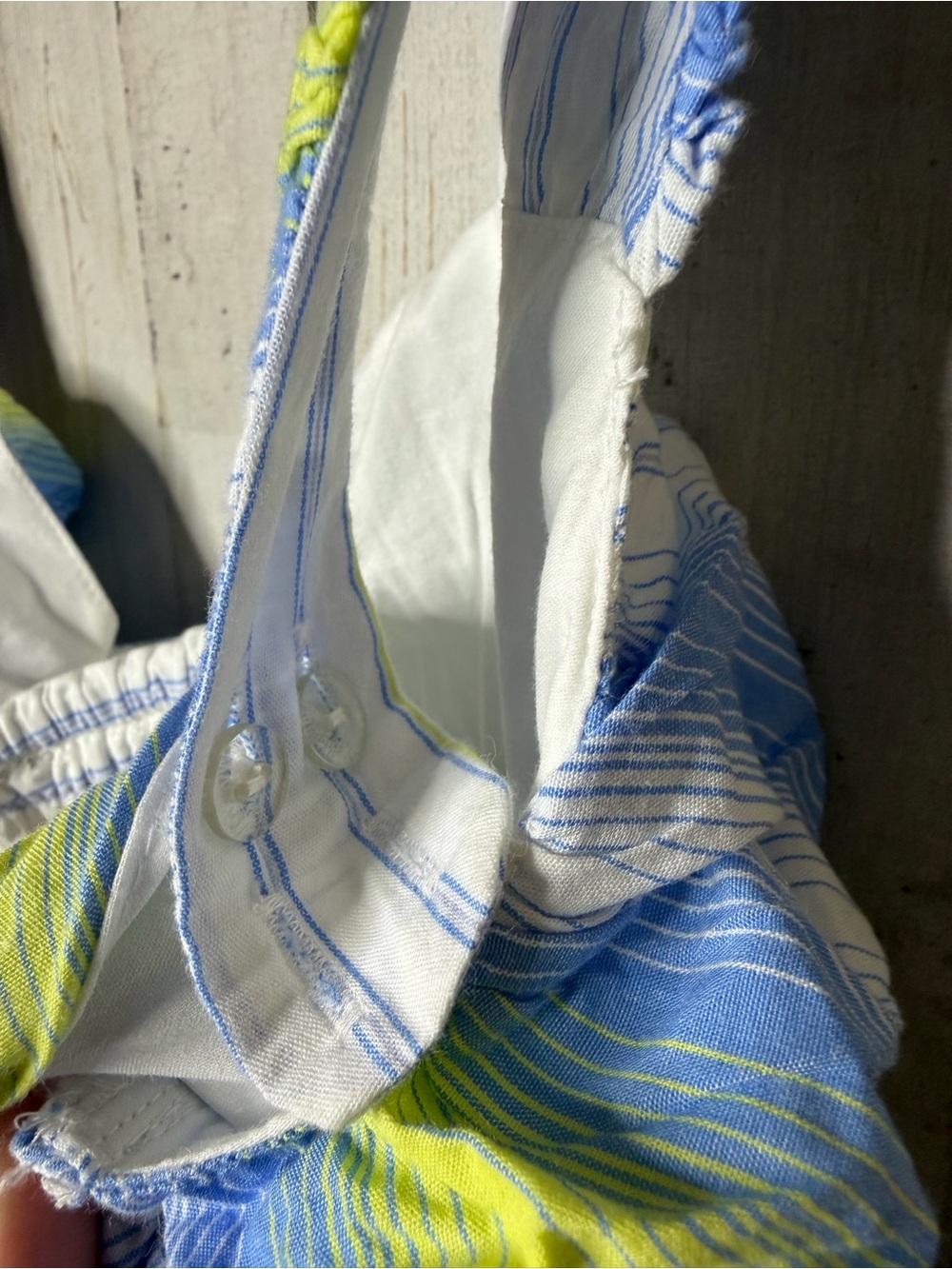 Anthropologie Striped Maxi Dress in Blue, White & Yellow-Green - Picture 5 of 10